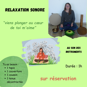 relaxation sonore vibratoire au son des instruments par Elodie Marchand